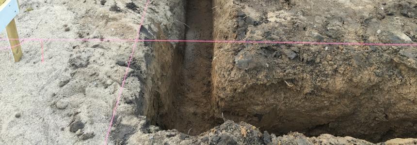 entreprenør gravearbejde udgravning til fundamenter